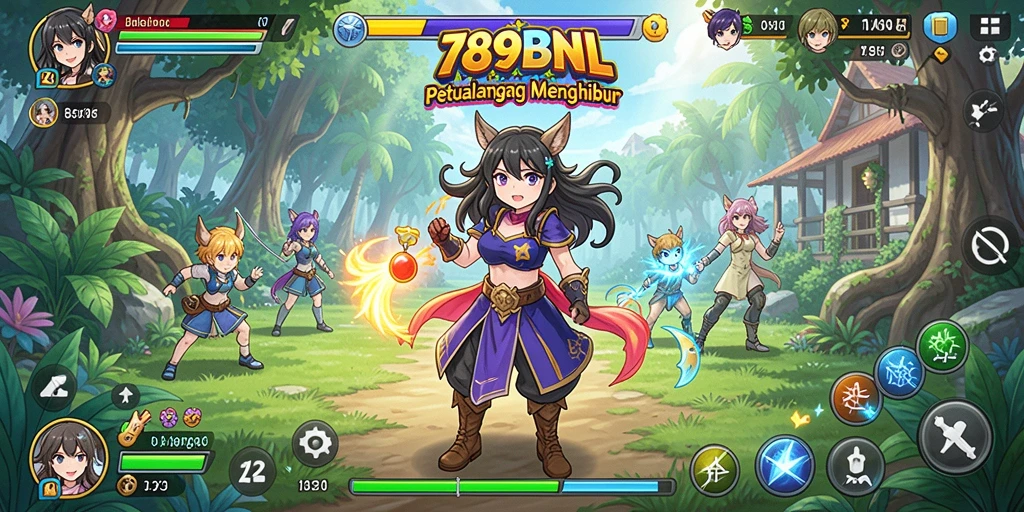 Tampilan aksi penuh warna dari gameplay 789BNL.