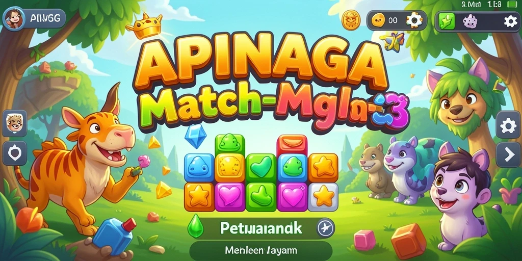 Gameplay seru APINAGA dalam misi Match-3.