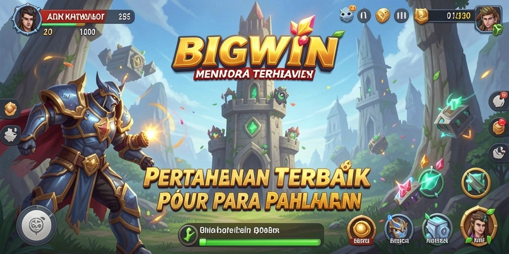 Tampilan seru gameplay Tower Defense di BIGWIN dengan menara yang strategis.