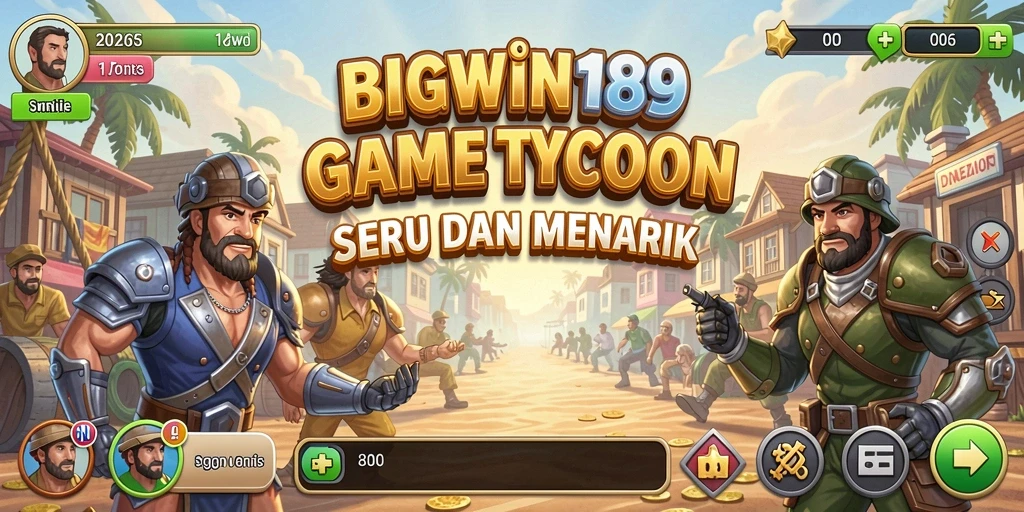 Tampilan gameplay seru dari BIGWIN189 saat membangun kerajaan bisnis.