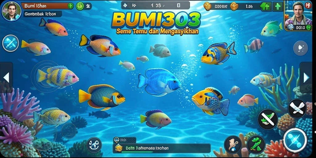 Gameplay seru dari BUMI303 saat menembak ikan.