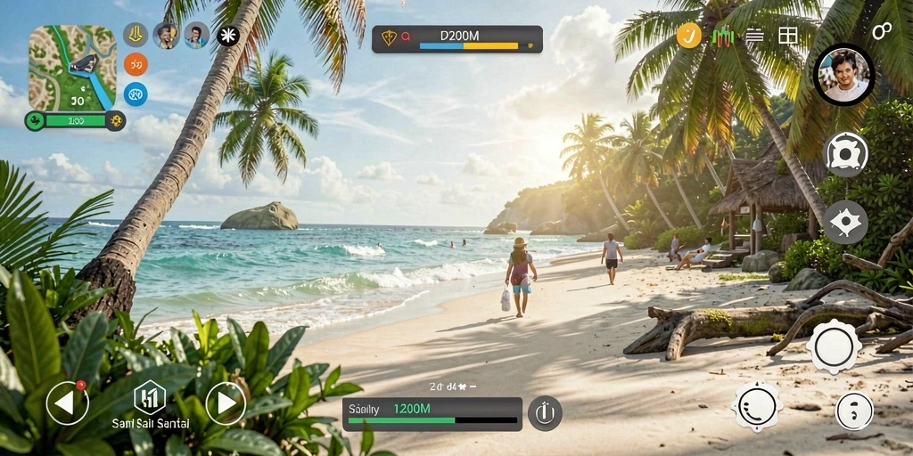 Tampilan gameplay D200M yang menawan dan penuh warna.
