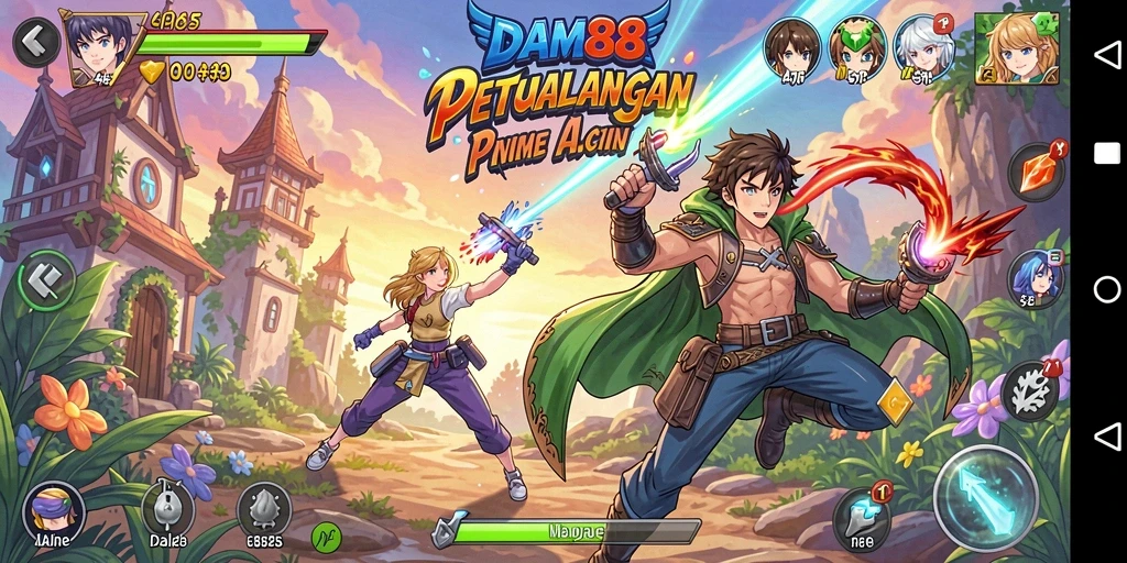 Tampilan mengesankan dari gameplay DAM88 dengan karakter anime yang menawan.