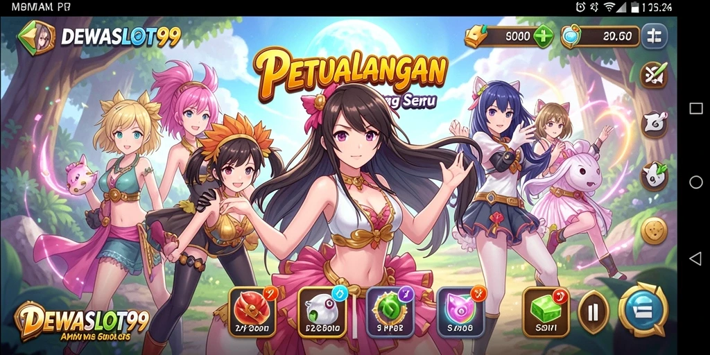 Tampilan gameplay DEWASLOT99 dengan karakter anime yang menarik.