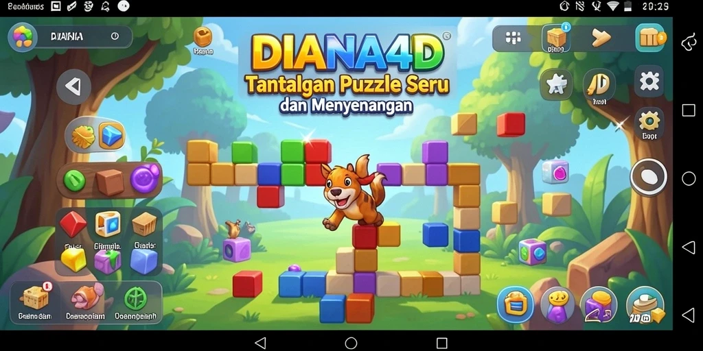 Tampilan menawan dari gameplay Puzzle DIANA4D yang mengasyikkan.