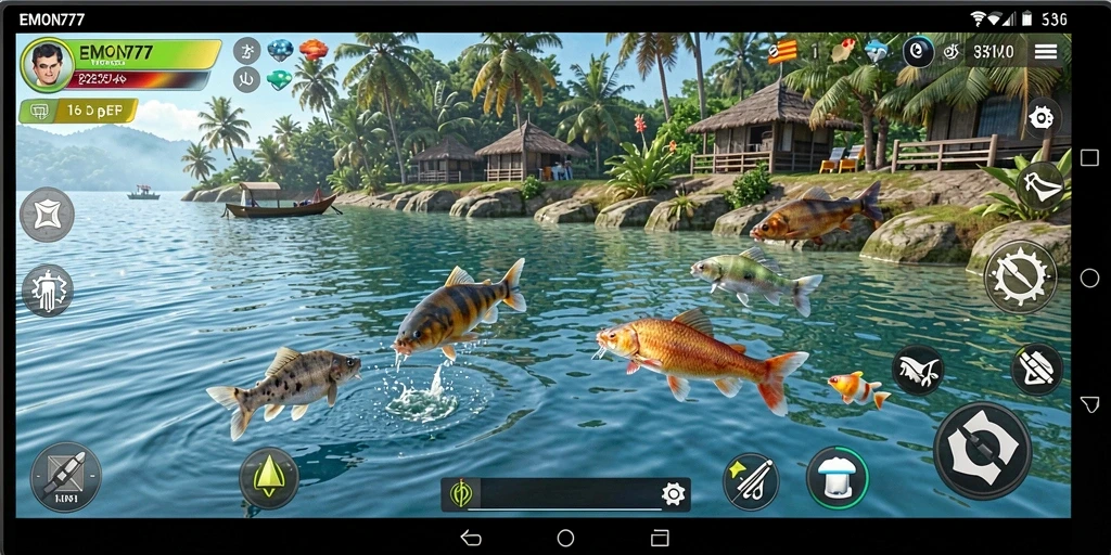 Tangkapan ikan yang mengesankan dalam gameplay EMON777.