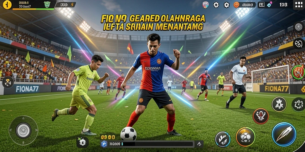 Screenshot gameplay FIONA77 menampilkan aksi olahraga yang mendebarkan.