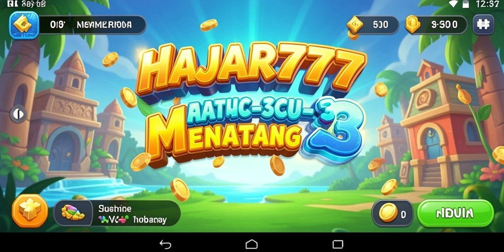 Screenshot gameplay <strong>HAJAR777</strong> yang menampilkan keseruan mencocokkan elemen.