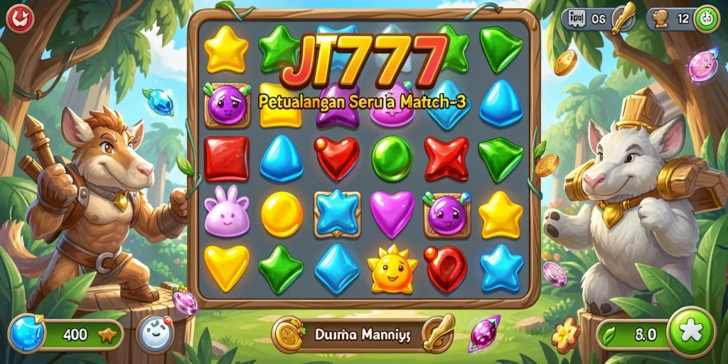 Gameplay JT777 menunjukkan tantangan seru dalam mencocokkan simbol.