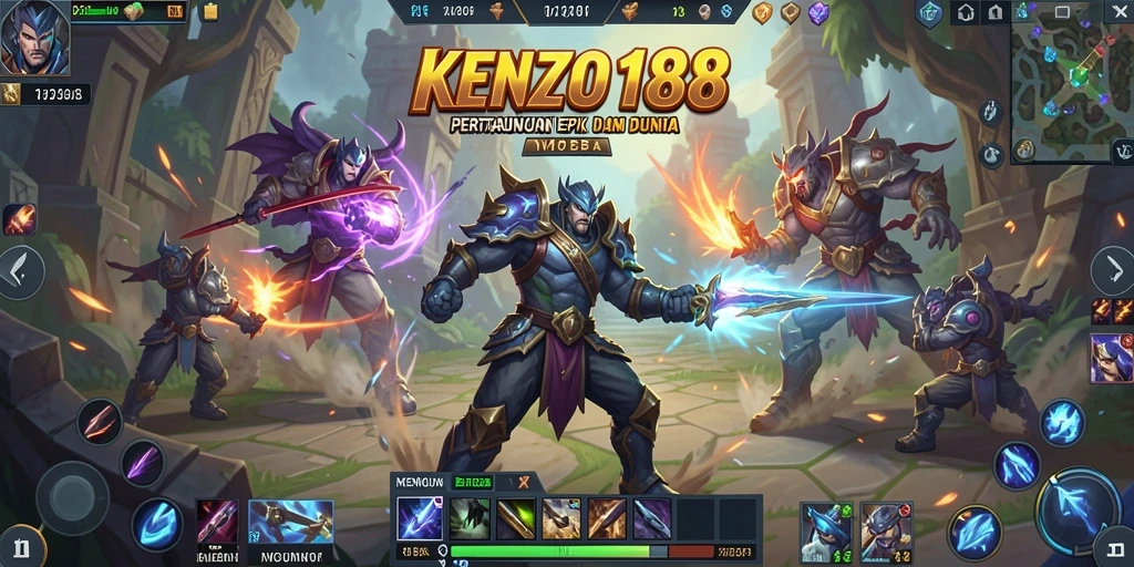 Screenshot gameplay KENZO188 yang intens dan menegangkan.