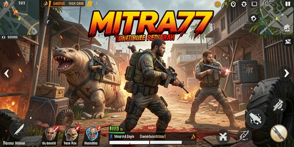 Gameplay seru MITRA77 dalam setiap pertarungan Battle Royale.