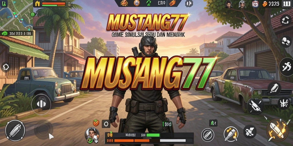 Tampilan screenshot <strong>MUSTANG77</strong> menampilkan aksi seru dalam gameplay simulasi.