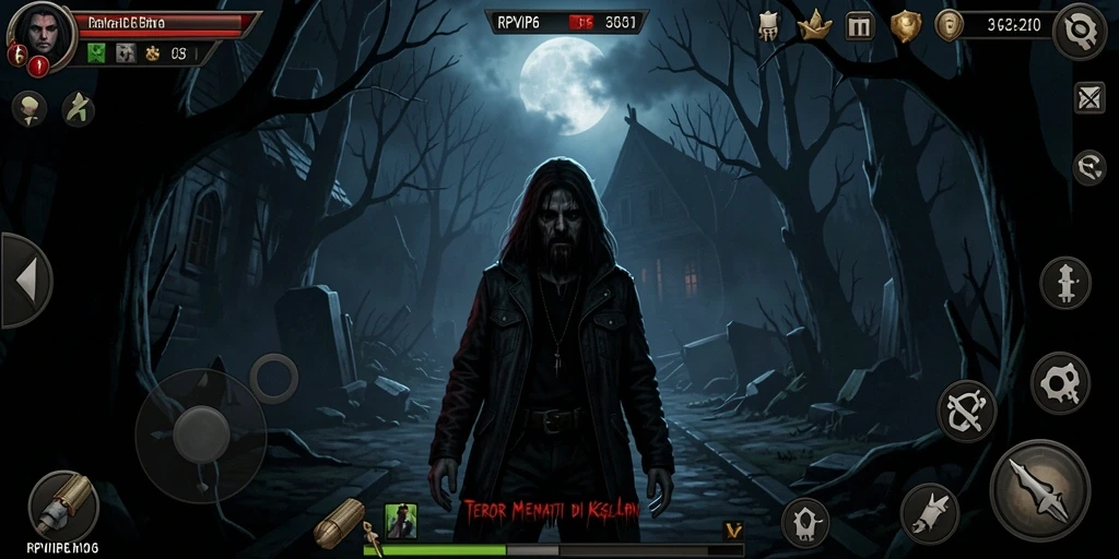 Tampilan gameplay RPVIP6 yang menegangkan dan menyeramkan.