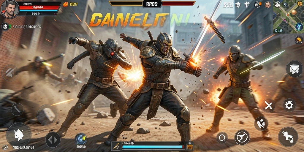 Gameplay seru di RR89 dengan pertempuran yang intens.