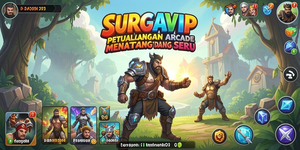 Tampilan menarik dari gameplay seru SURGAVIP.